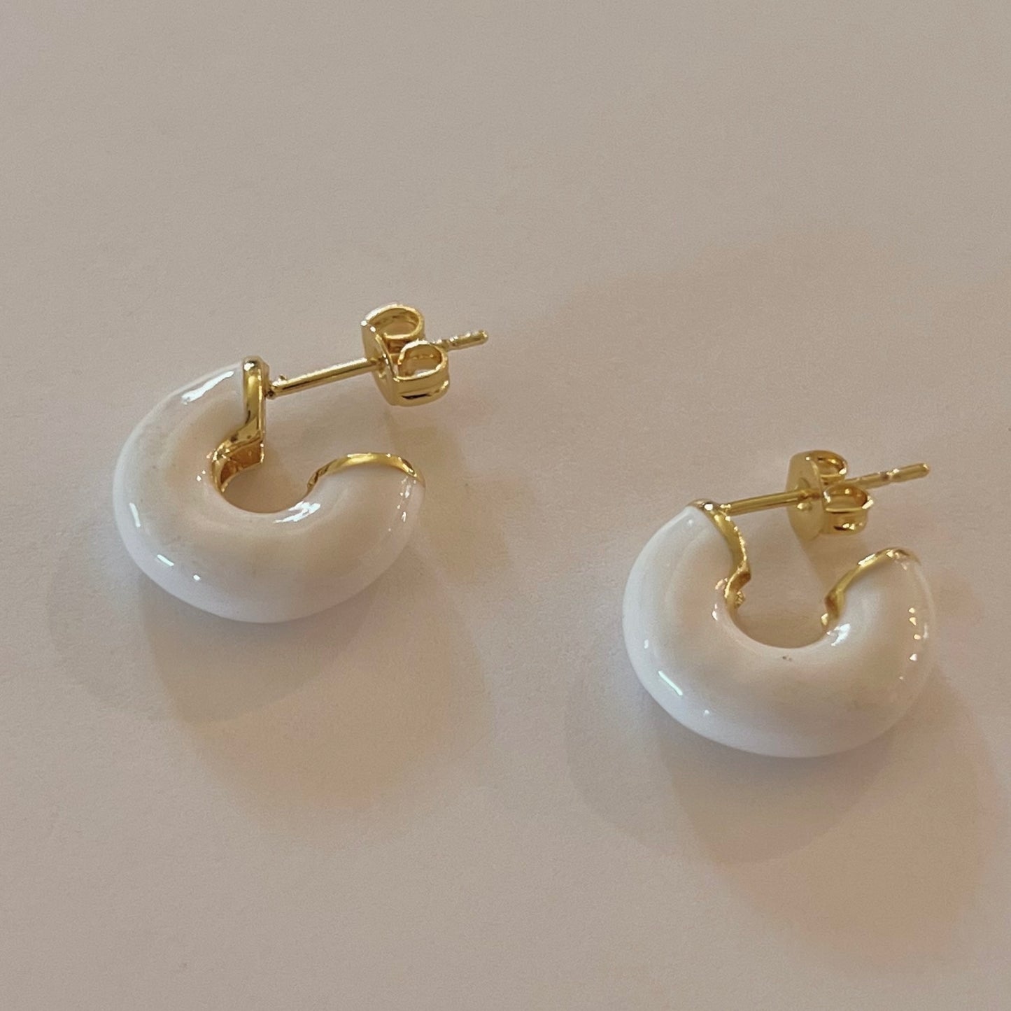 White Mini Hoops