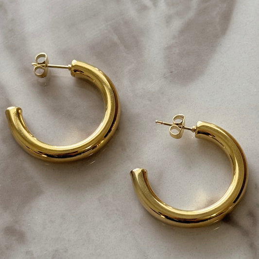 Gold Simple Hoops