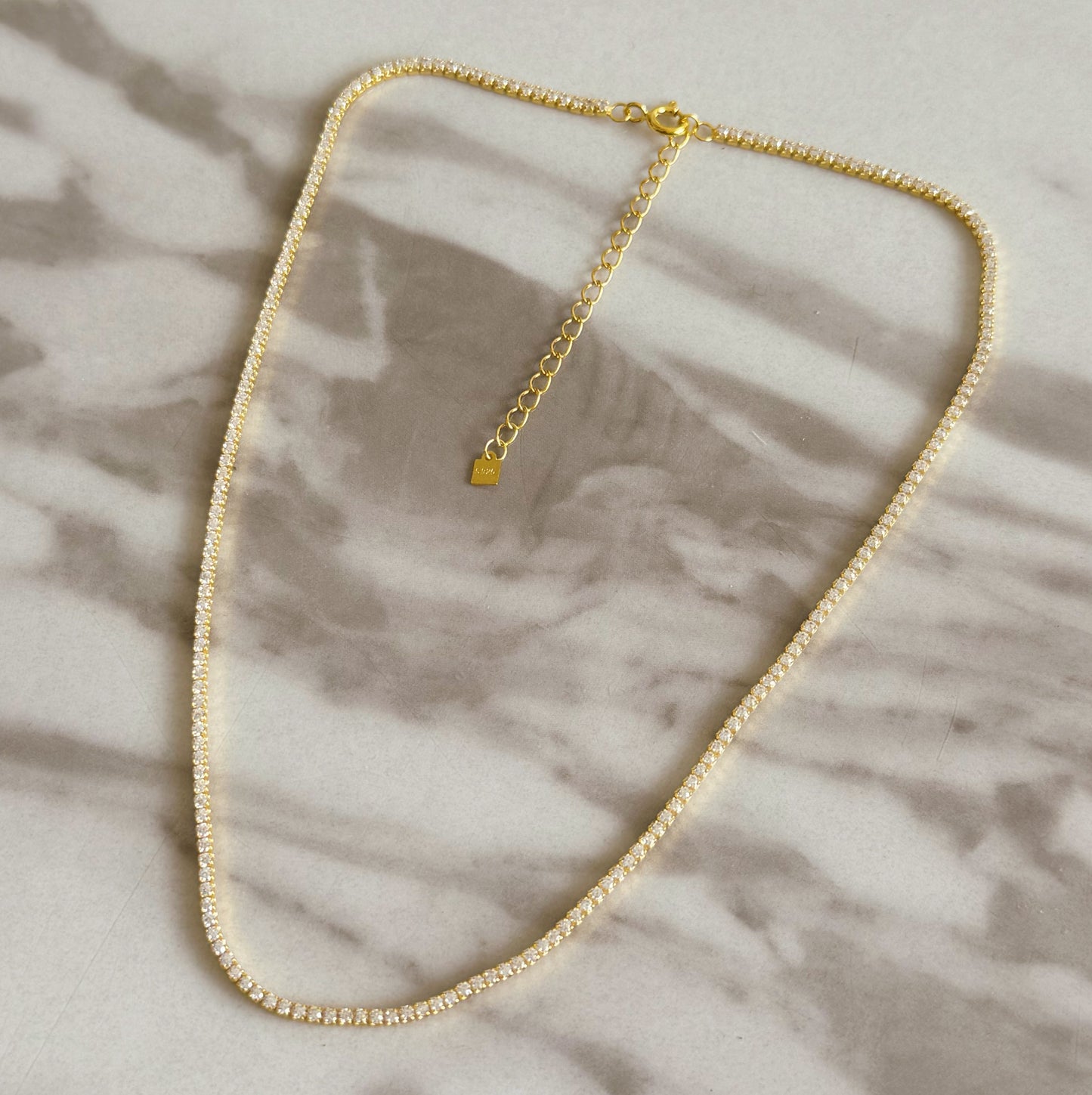 Thin Tennis Necklace