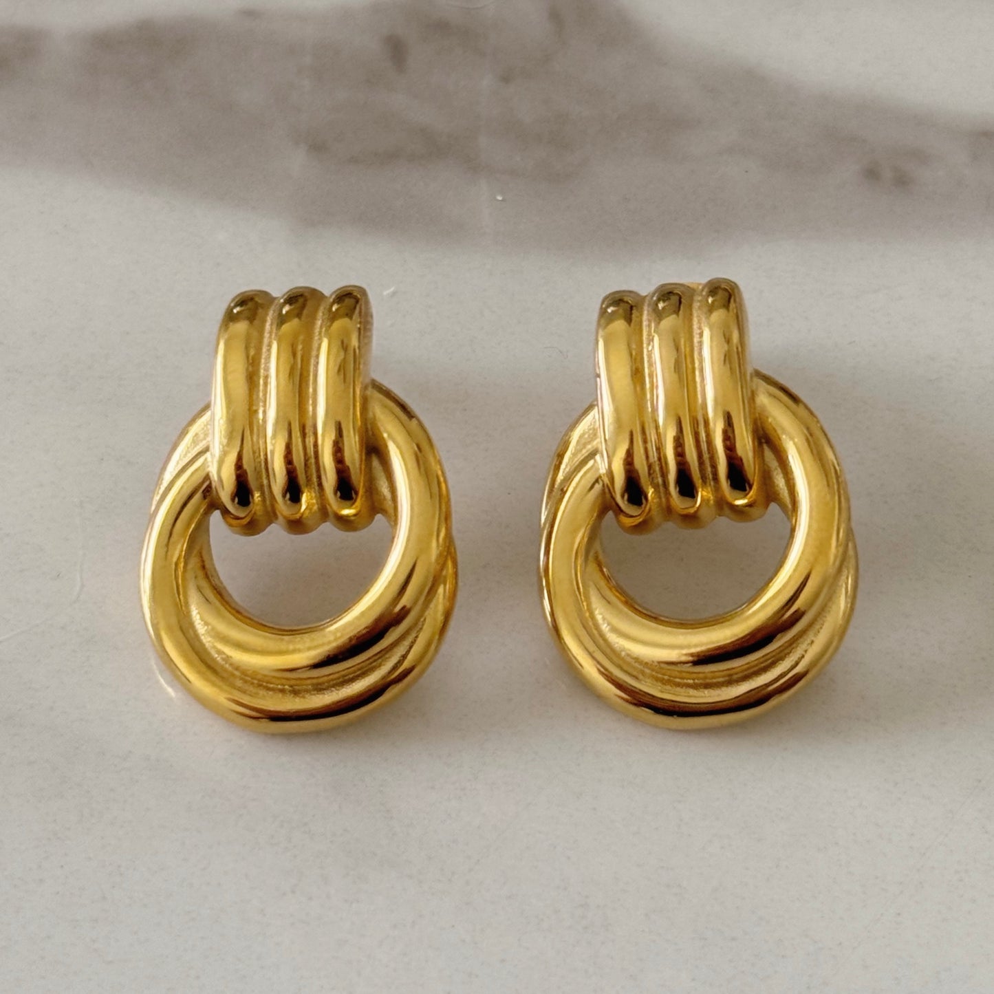 Knot Gold Stud Earrings