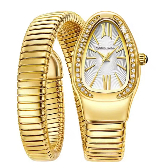 Snake Wrist Watch Gold