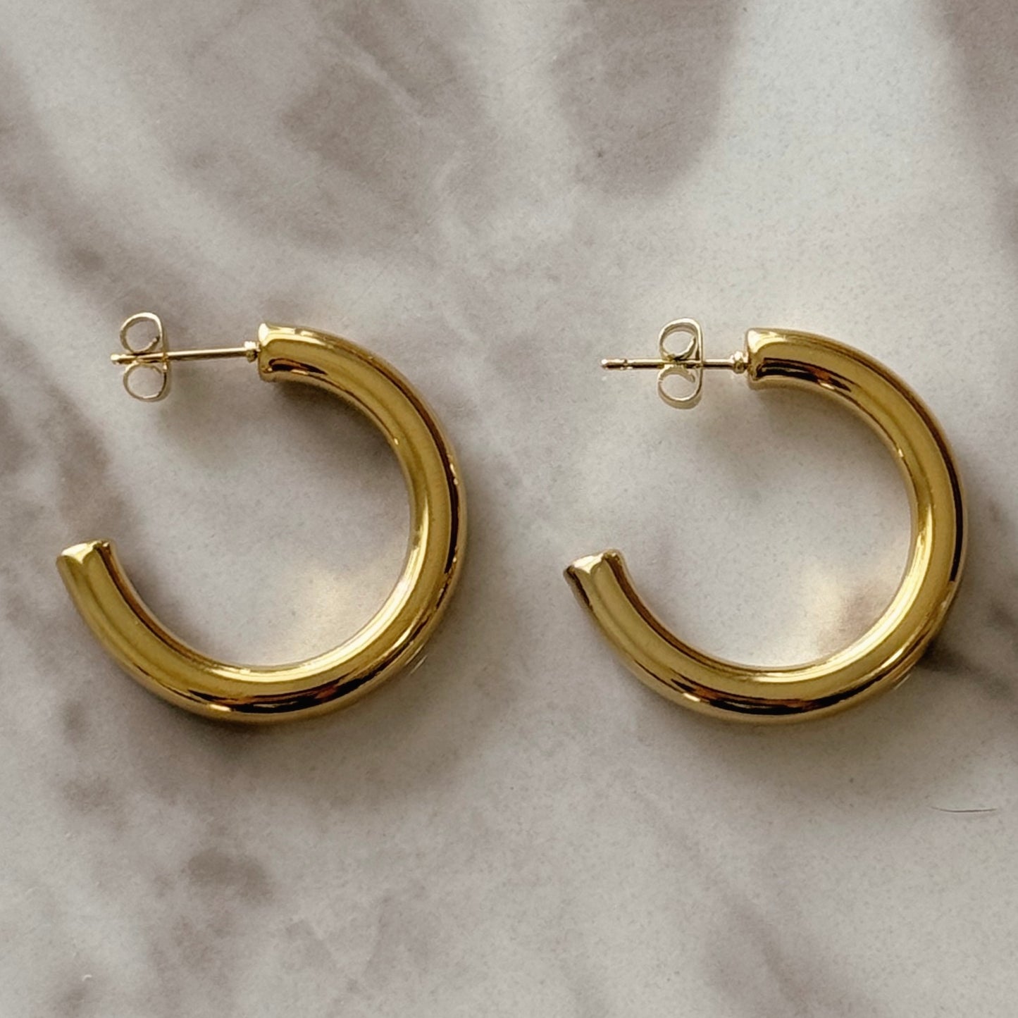 Gold Simple Hoops