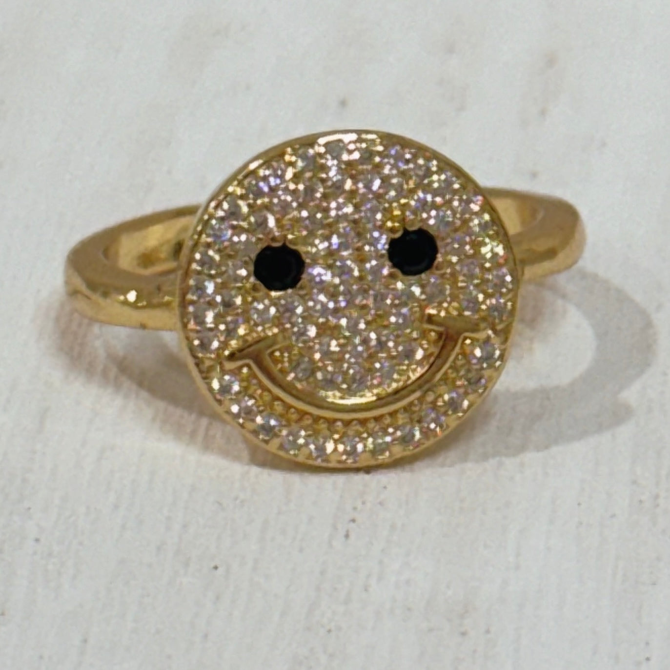 Smiley Face Diamonds Ring