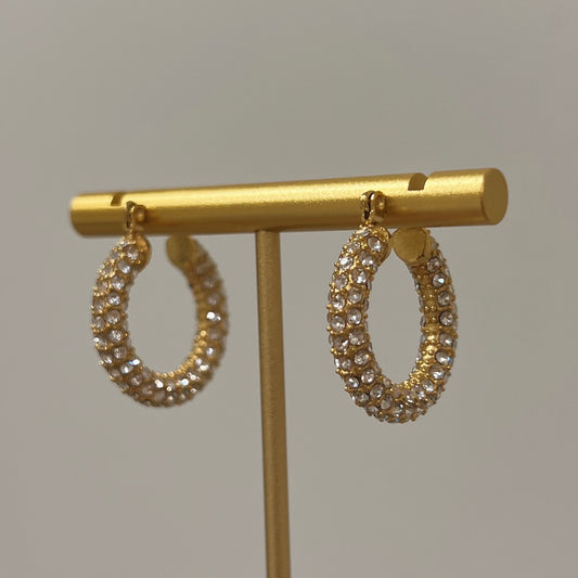 Diamond Hoop Earrings