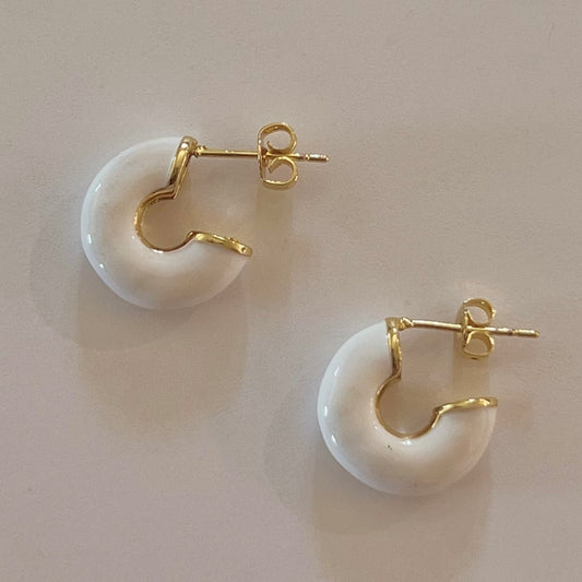 White Mini Hoops