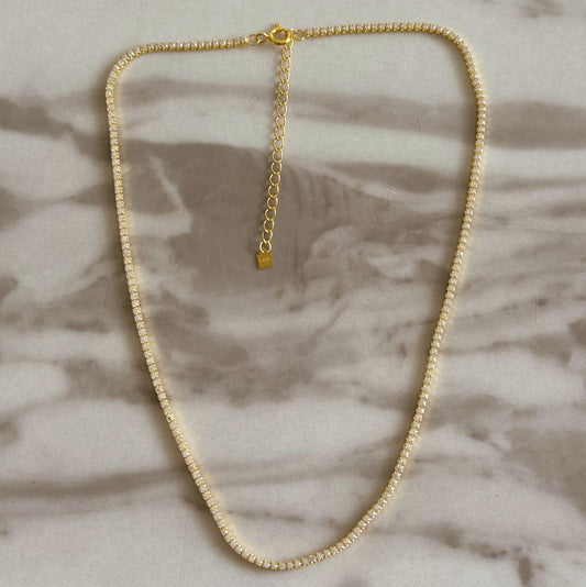 Thin Tennis Necklace