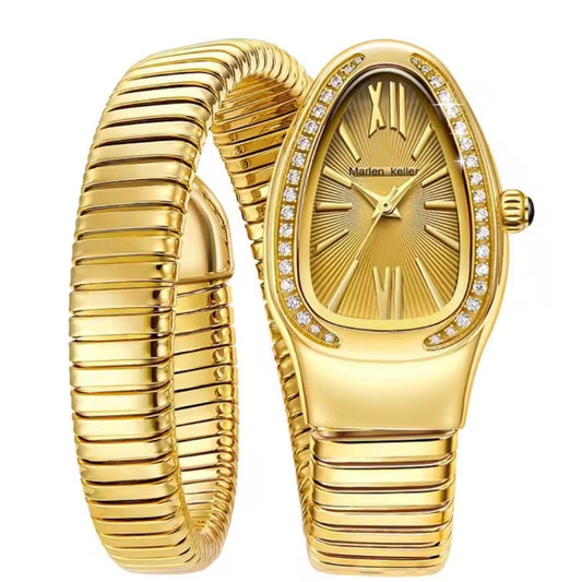 Snake Wrist Watch Gold