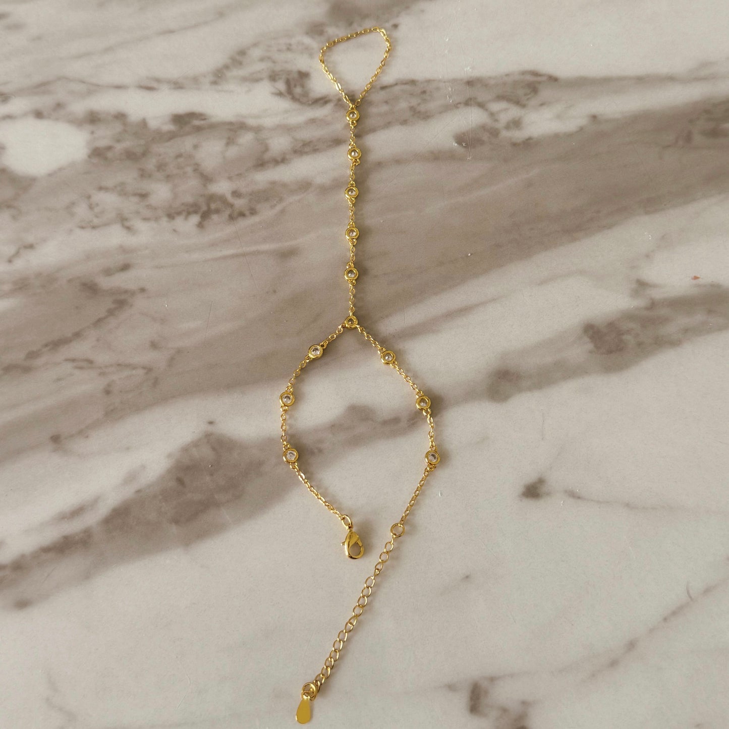 Clear Diamond Hand Chain