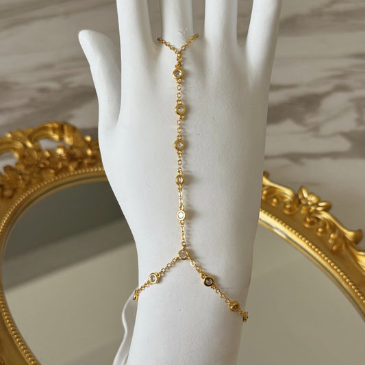 Clear Diamond Hand Chain