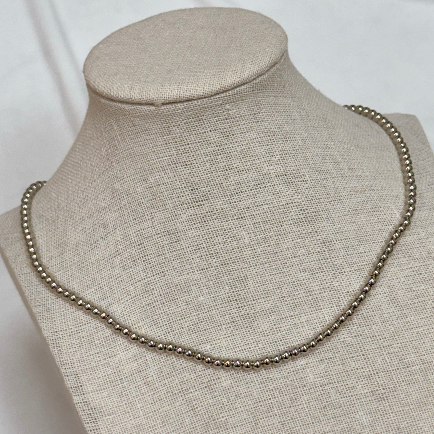 Silver Beaded Necklace